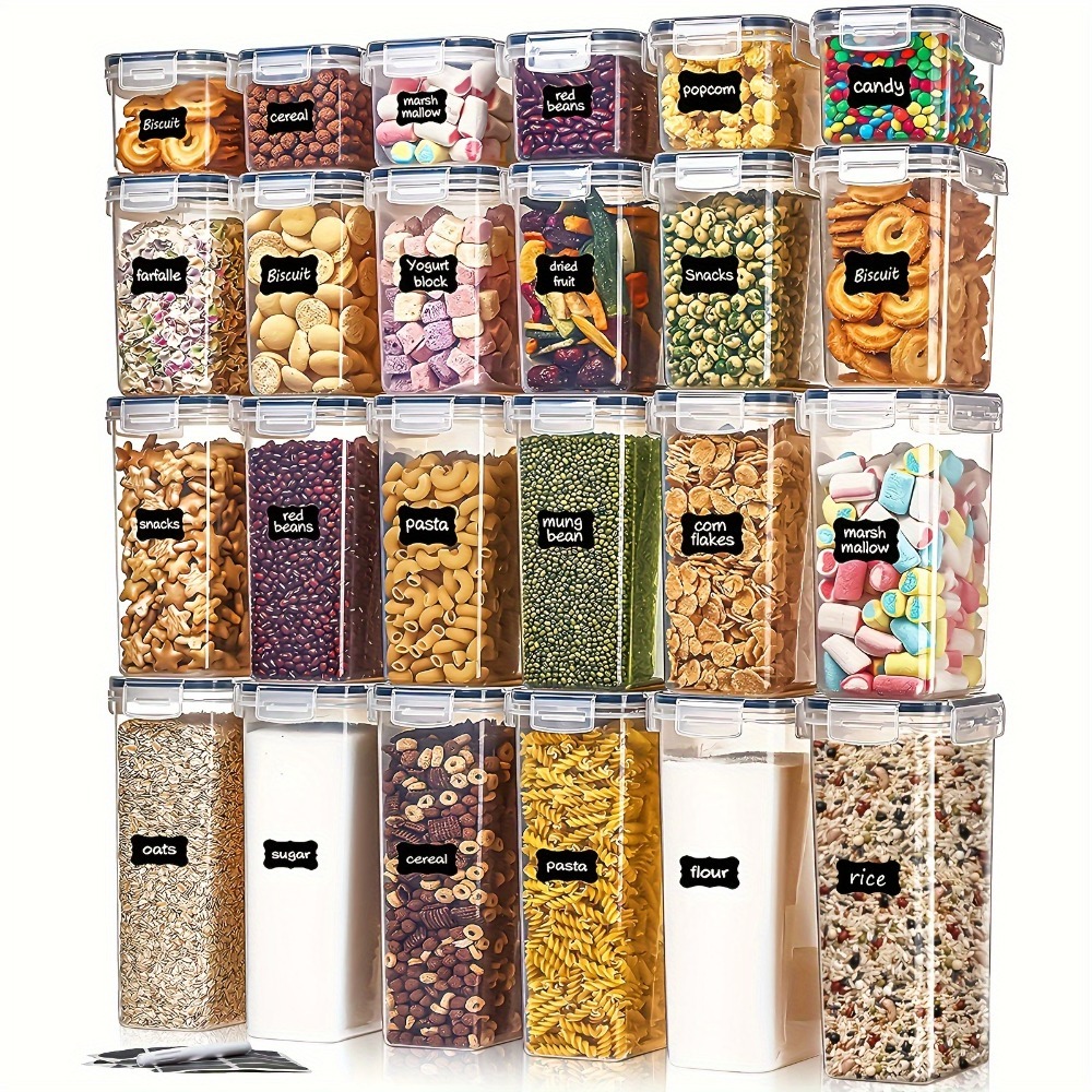 Kitchen Appliances Organizer - 밀폐용기 24피스 세트 용기 12개 뚜껑