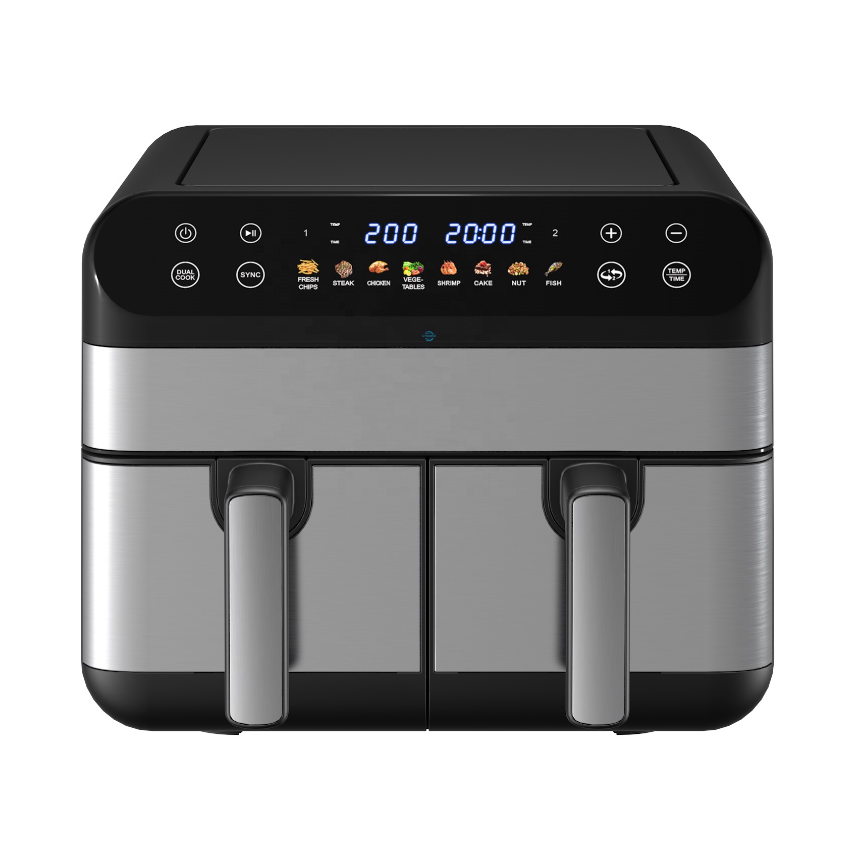 Air Fryer 5L Digital - 5L 대용량 이중 바스켓, 인기 급상승