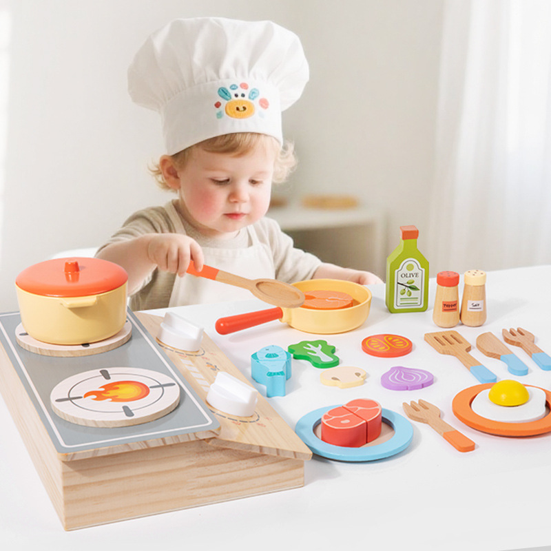 Kitchen Appliances For Kids - 몬테소리 조기 교육용 나무 어린이 시뮬레이션