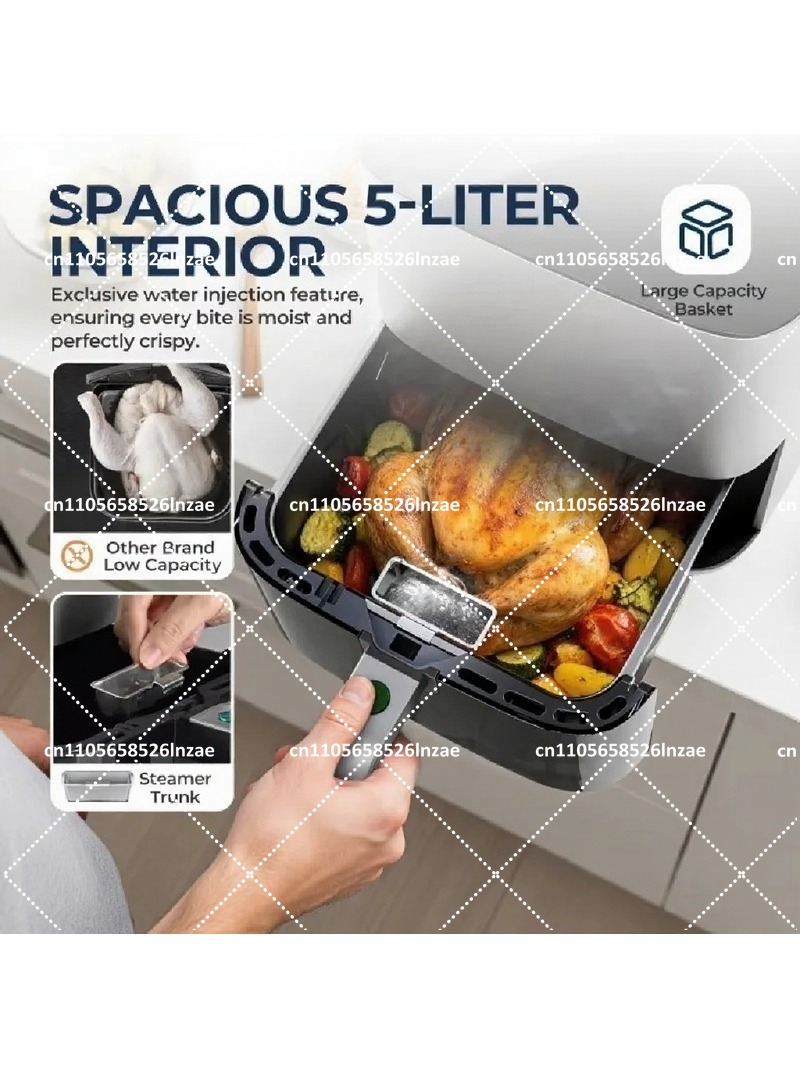 Air Fryer 5L Digital - 5L 1450W 디지털 에어프라이어 (투명창 포함),