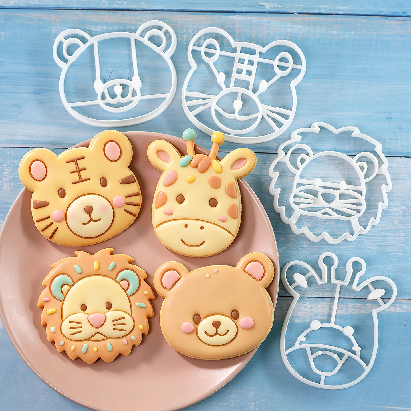 Kitchen Appliances For Baking - 4개 동물 쿠키 커터 세트 3D