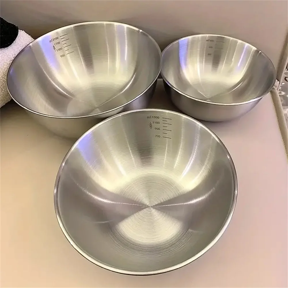 Kitchen Appliances Organizer - 1-3 스테인리스 스틸 볼 세트(저울 포함)