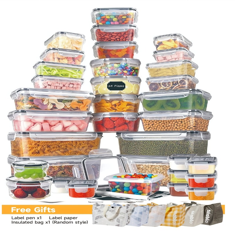 Kitchen Appliances Organizer - 48개 BPA 프리 식품 보관 세트