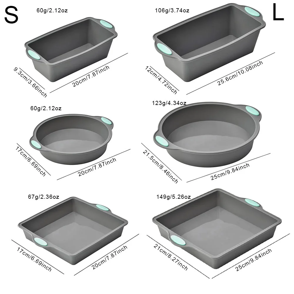 회색 내열성 실리콘 케이크 몰드 팬 2/3개 베이킹 트 - Kitchen Appliances For Baking 리뷰 및 가격