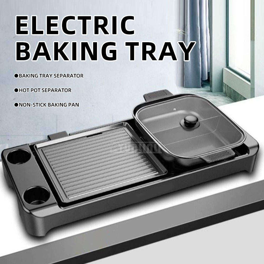 전기 바베큐 핫팟 스토브 이중 맛 조리 냄비 베이킹 플 - Kitchen Appliances Electric 리뷰 및 가격
