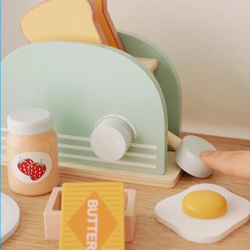 나무 시뮬레이션 토스터 장난감 어린이 놀이 주방 아침  - Kitchen Appliances For Kids 리뷰 및 가격