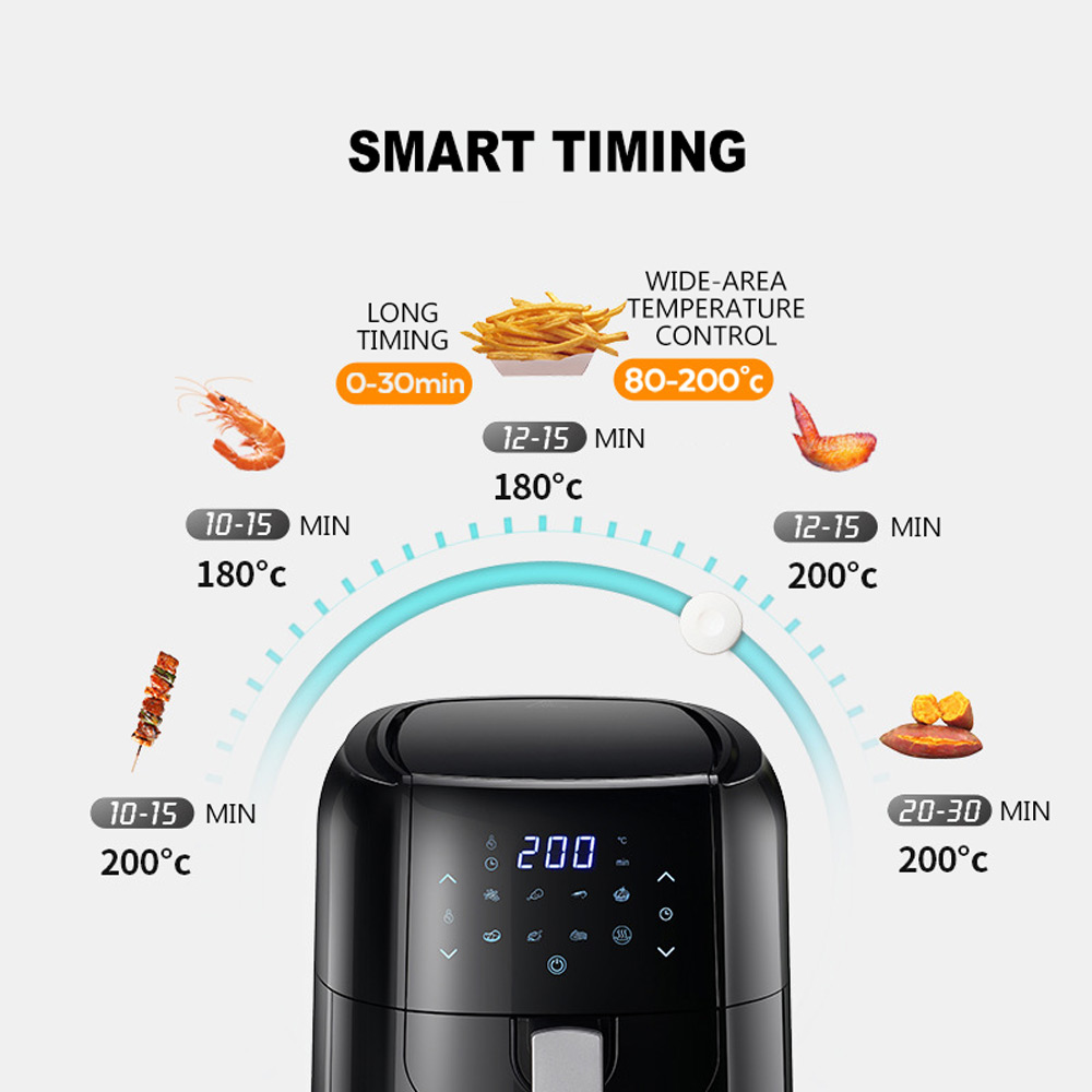 전기 딥 프라이어 에어 프라이어, 디지털 LED 터치  - Air Fryer 5L Digital 리뷰 및 가격