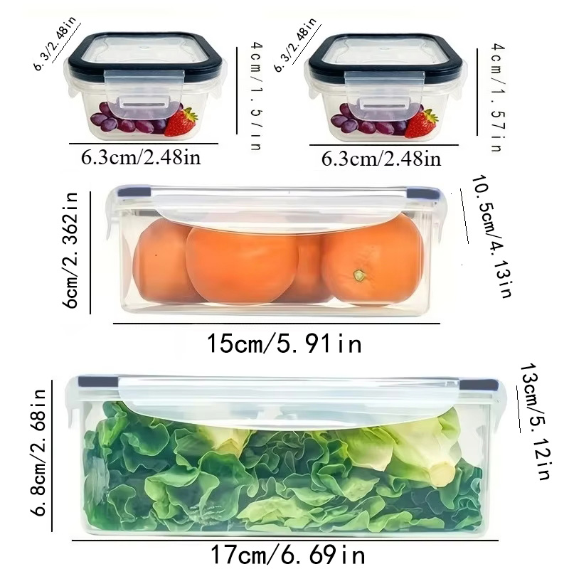 8Pcs 용기 4개 뚜껑 4개 세트 주방 밀폐용기 플라 - Kitchen Appliances Organizer 리뷰 및 가격