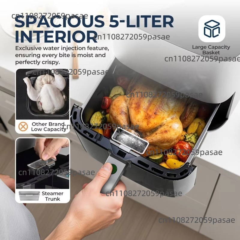 디지털 에어프라이어 (투명창 및 8가지 프리셋 포함), - Air Fryer 5L Digital 리뷰 및 가격