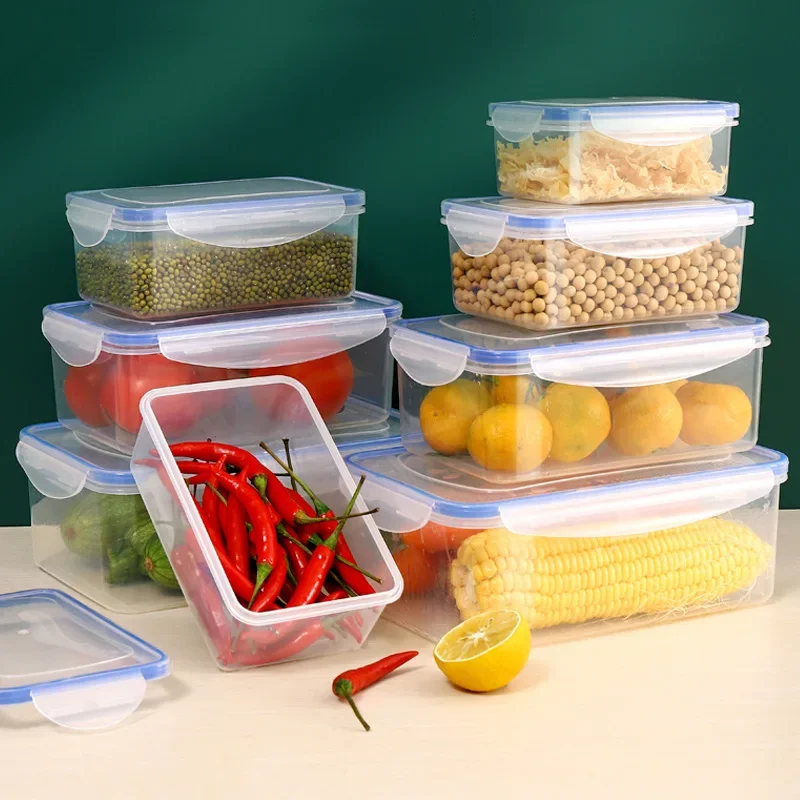 주방 냉장고 밀폐형 직사각형 냉장고 보관함 뚜껑 포함  - Kitchen Appliances Organizer 리뷰 및 가격