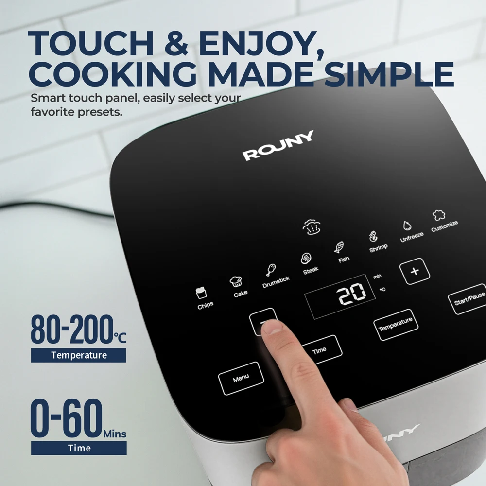 디지털 에어프라이어 (투명창 및 8가지 프리셋 포함), - Air Fryer 5L Digital 리뷰 및 가격