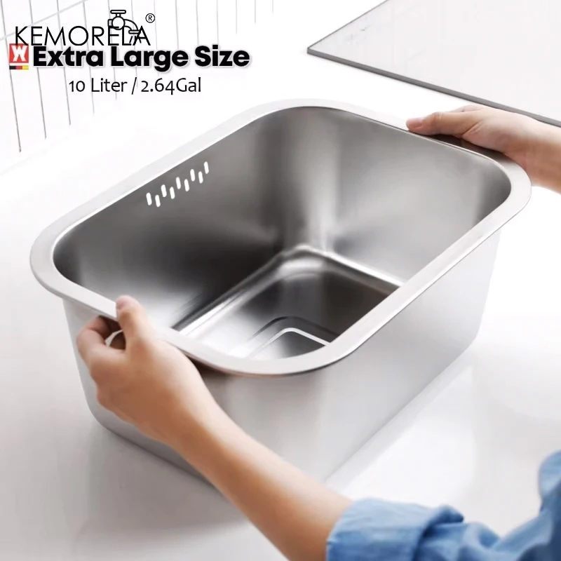 10L 휴대용 스테인레스 스틸 설거지통 대형 다용도 접 - Kitchen Appliances Organizer 리뷰 및 가격