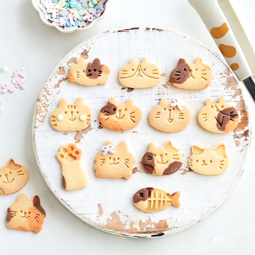귀여운 새끼 고양이 DIY 스탬프 쿠키 커터 베이킹 몰 - Kitchen Appliances For Baking 리뷰 및 가격