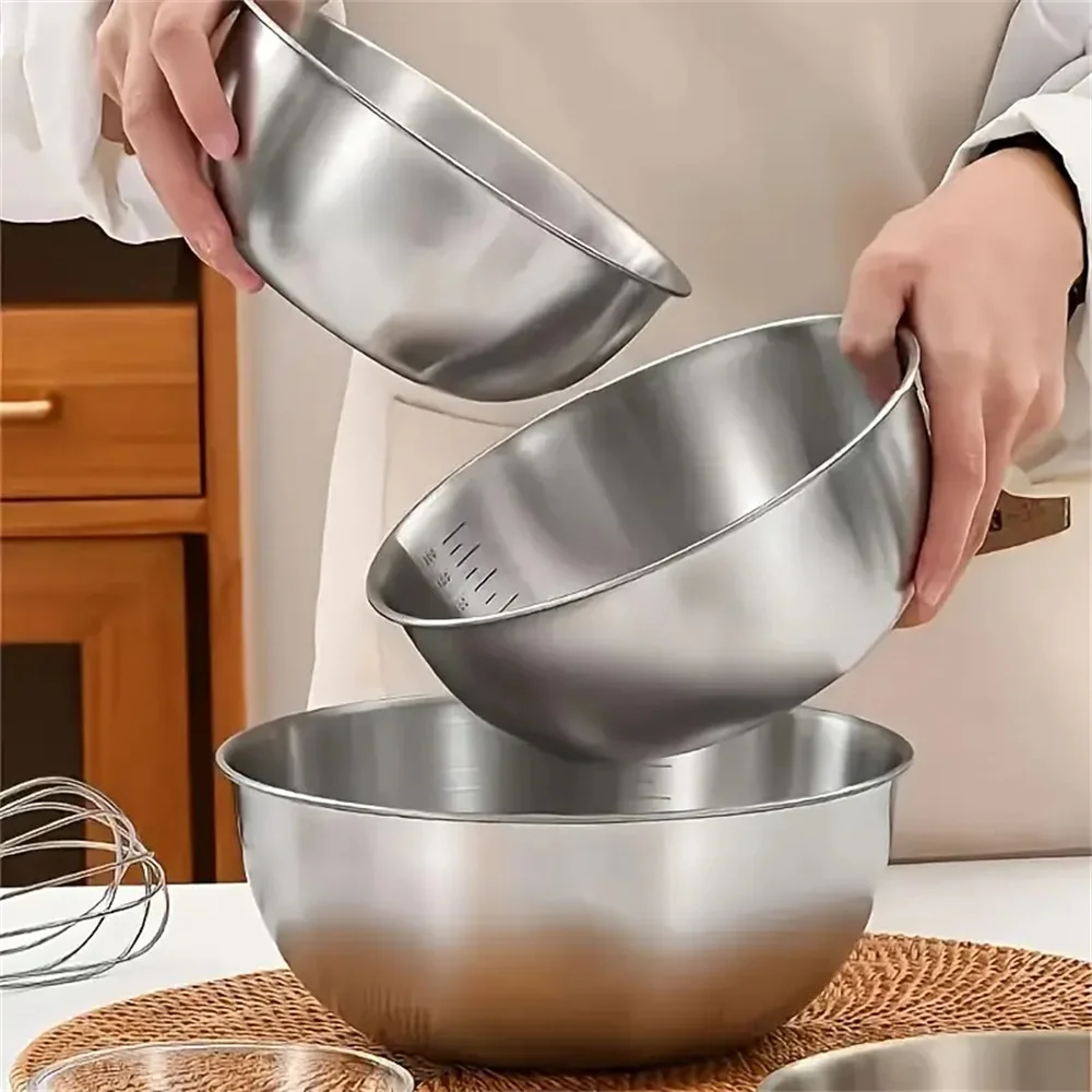1-3 스테인리스 스틸 볼 세트(저울 포함) - 요리, - Kitchen Appliances Organizer 리뷰 및 가격