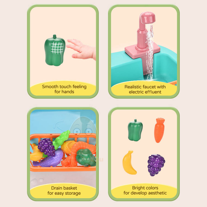 어린이 장난감 가상 놀이 주방 전기 물 기계 세척 과일 - Kitchen Appliances For Kids 리뷰 및 가격