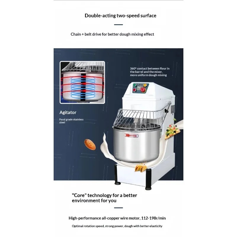 HR 상업용 5L/7L/10L 반죽 스파이럴 믹서 전기 - Bread Maker Machine 리뷰 및 가격
