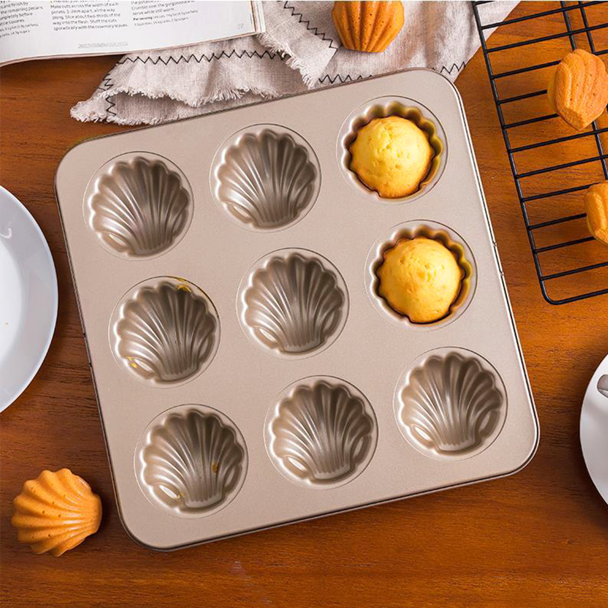 마들렌 금형 쉘 모양 베이킹 금형 탄소강 초콜릿 쿠키  - Kitchen Appliances For Baking 리뷰 및 가격