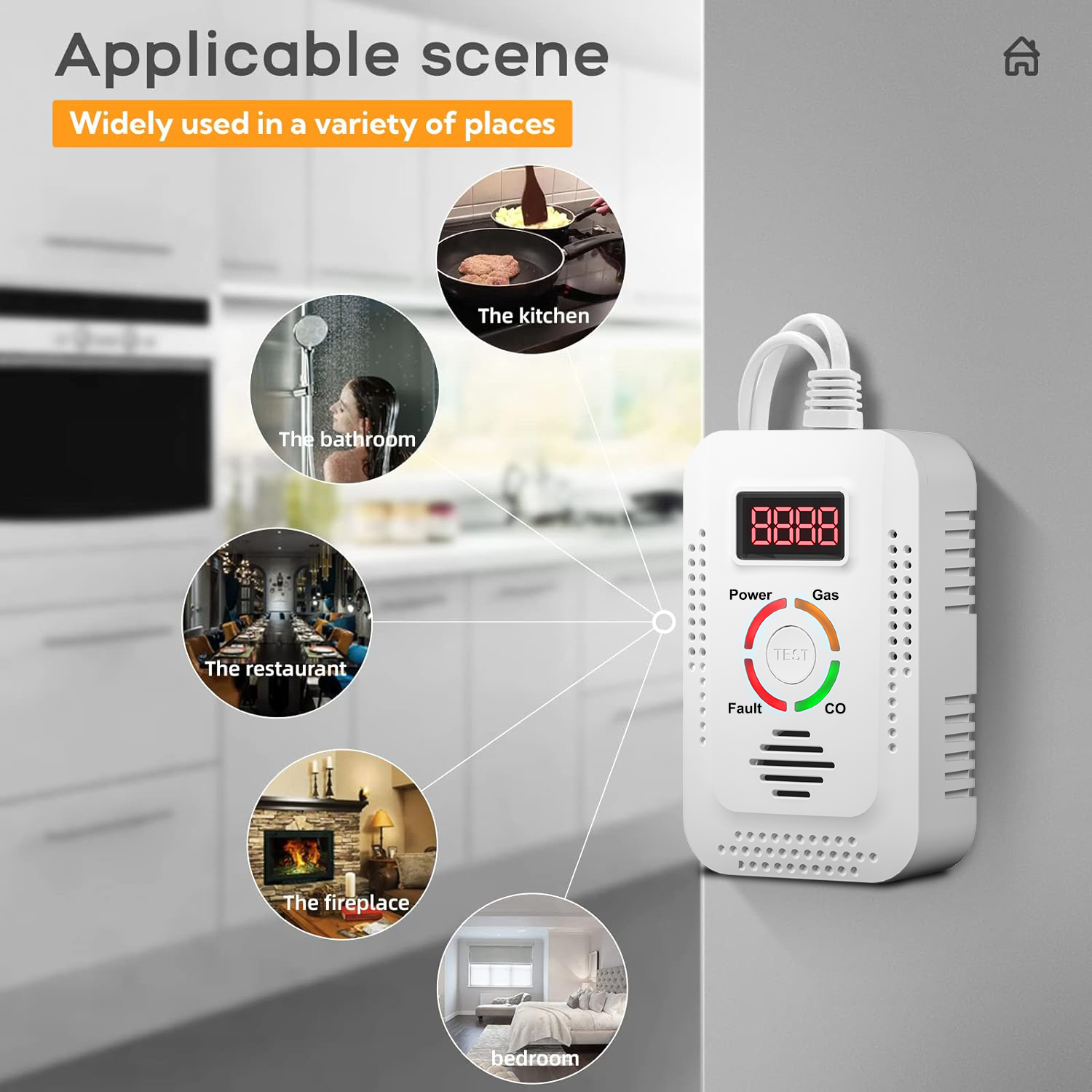 천연 가스 감지기 2in1 및 일산화탄소 CO 감지기, - Kitchen Appliances Video 리뷰 및 가격